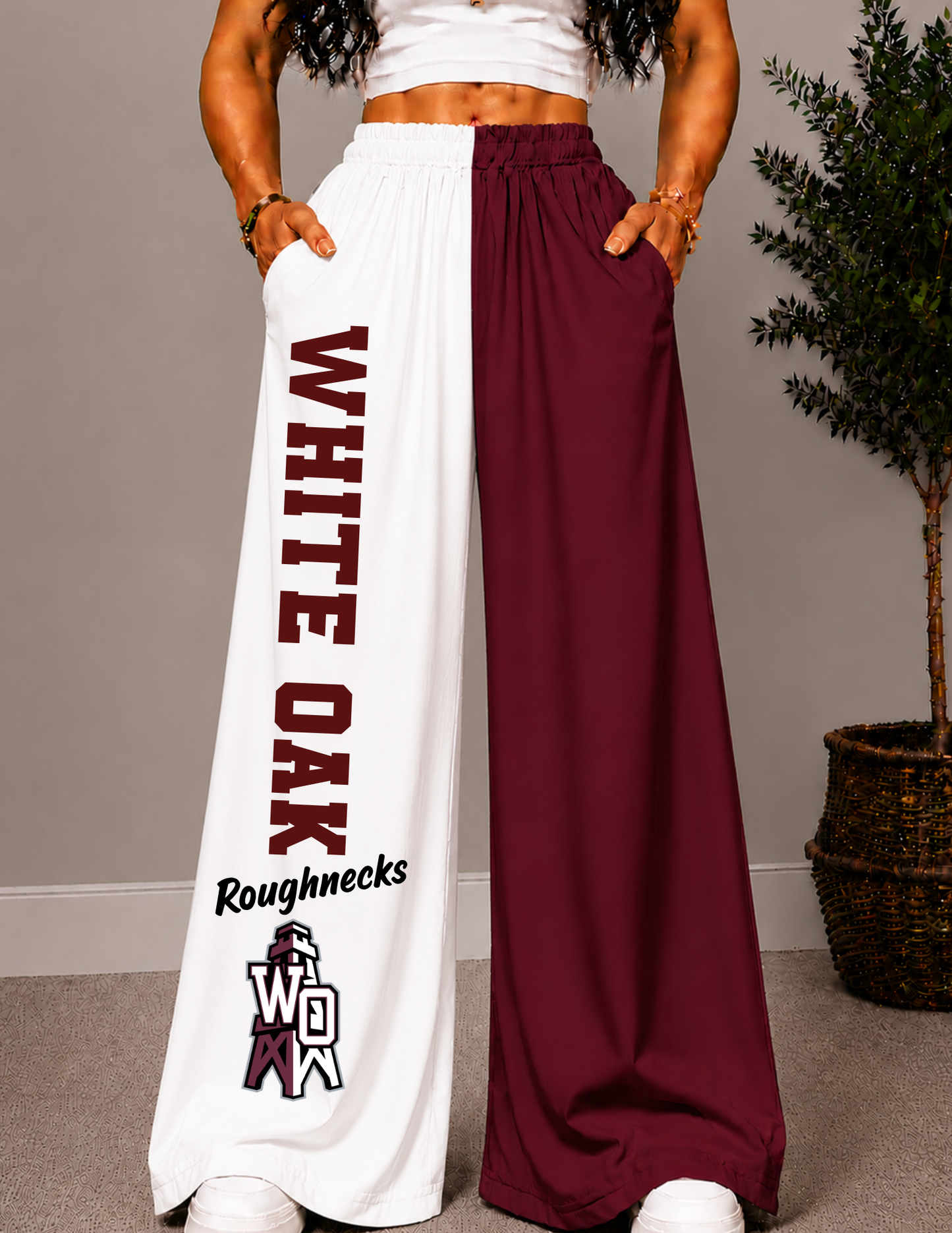WHITE OAK WIDE LEG PANTS -2