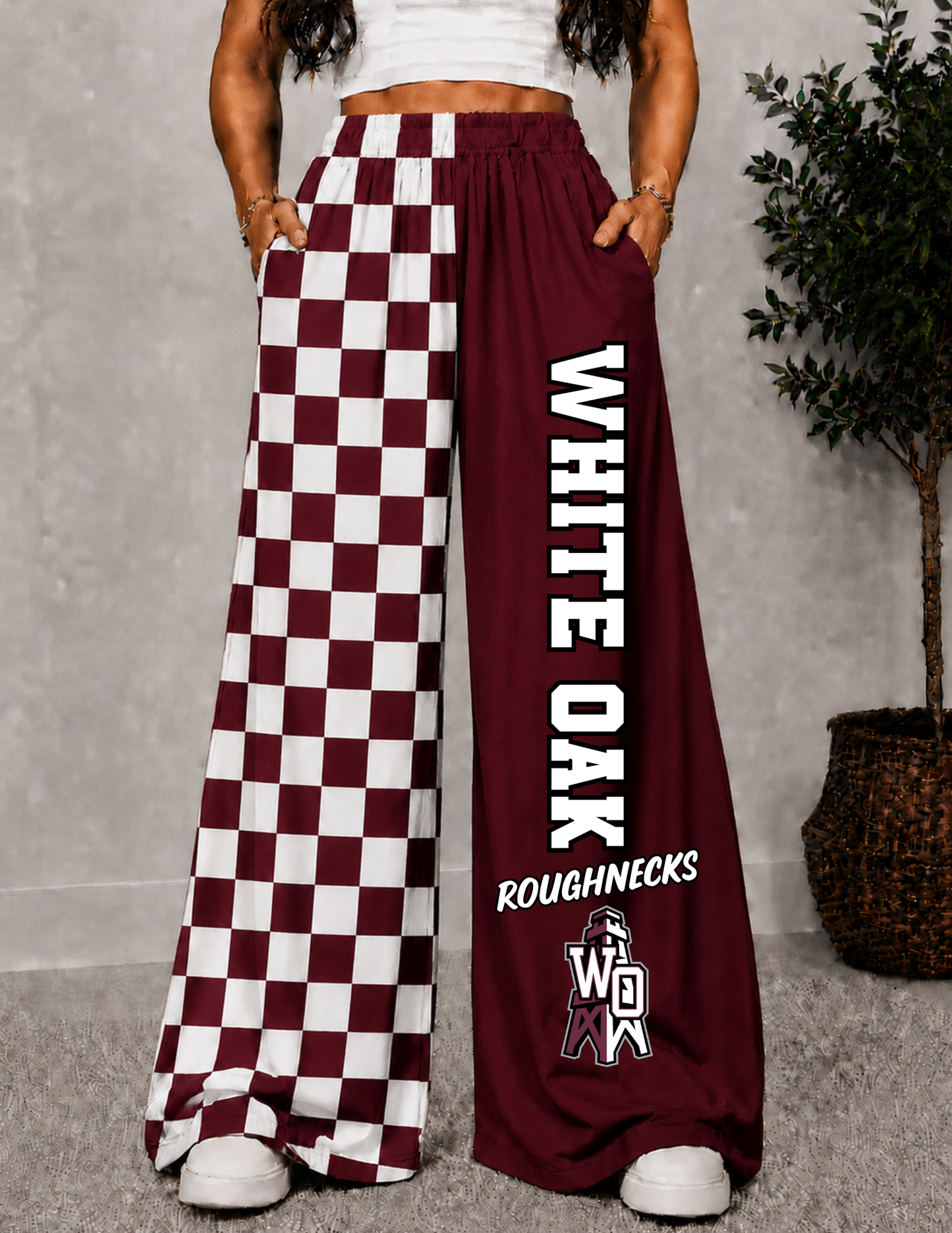 WHITE OAK WIDE LEG PANTS -4