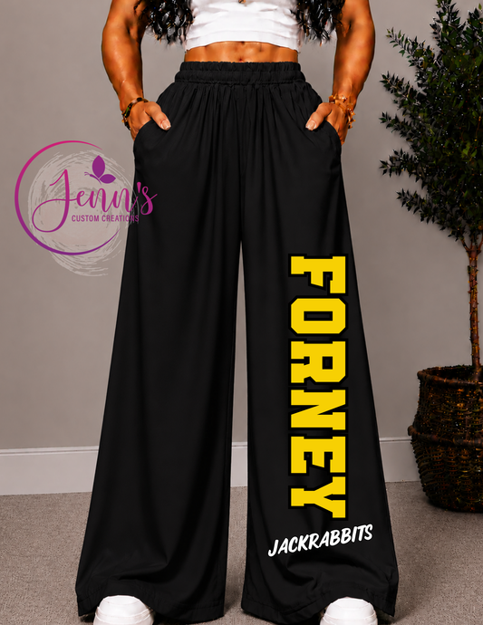 FORNEY CHECKERED WIDE LEG PANTS -1