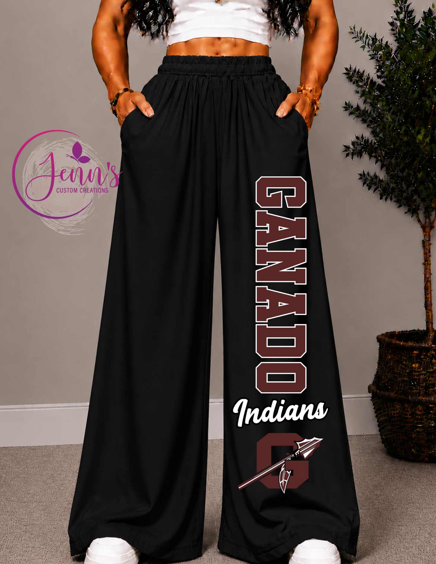 GANADO WIDE LEG PANTS -1