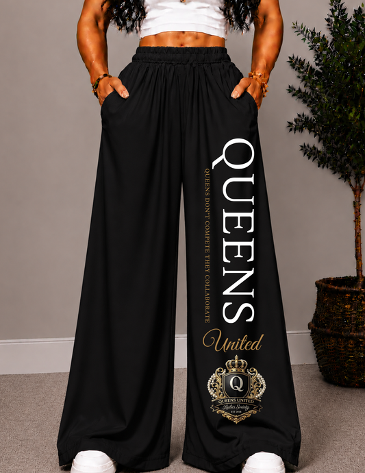 Queens United WIDE LEG PANTS -1