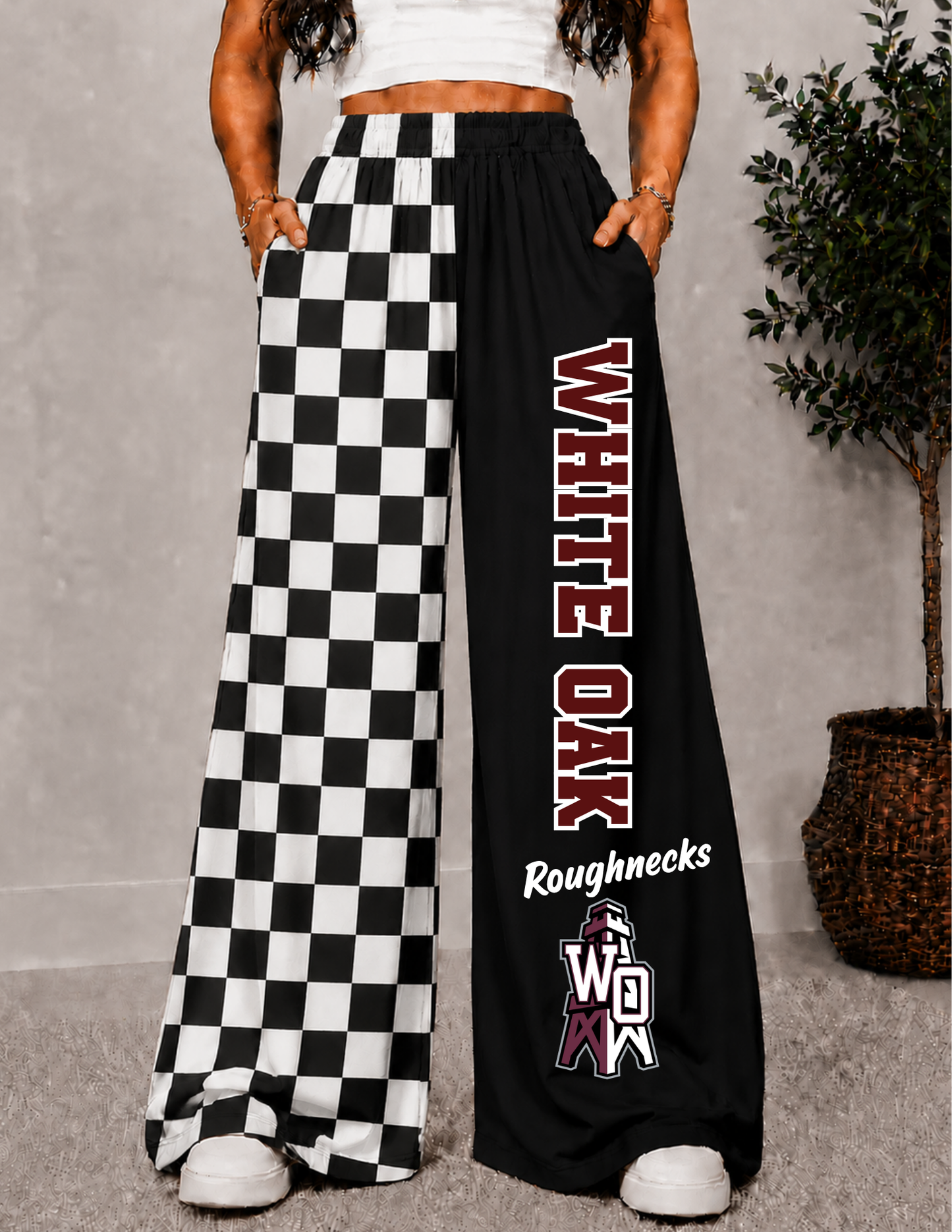WHITE OAK WIDE LEG PANTS -4