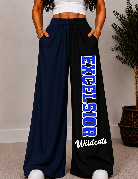 EXCELSIOR CHECKERED WIDE LEG PANTS -1