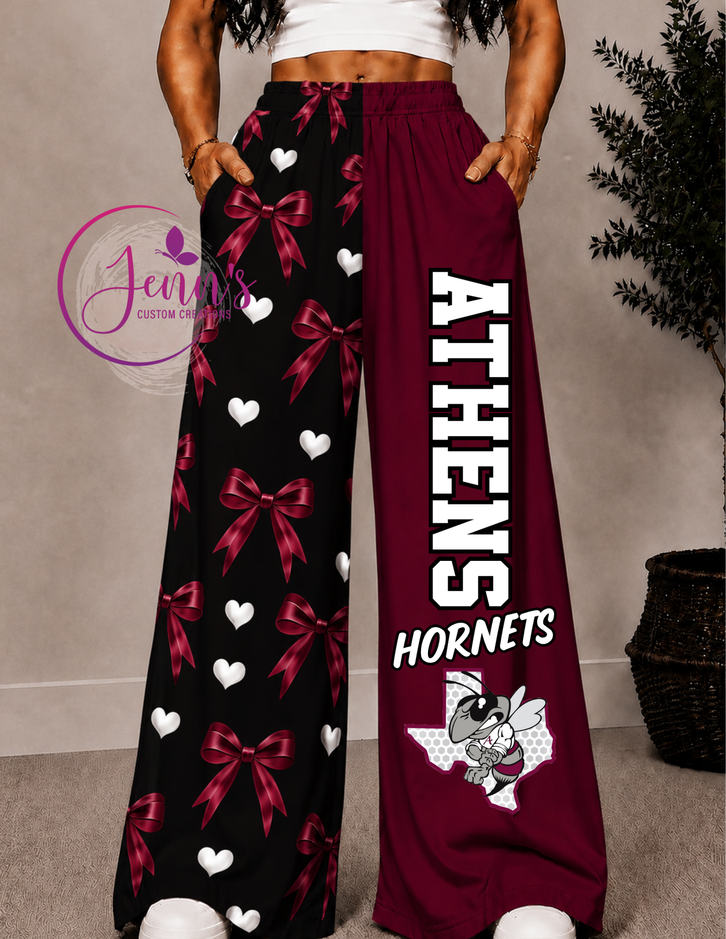 ATHENS WIDE LEG PANTS -3B