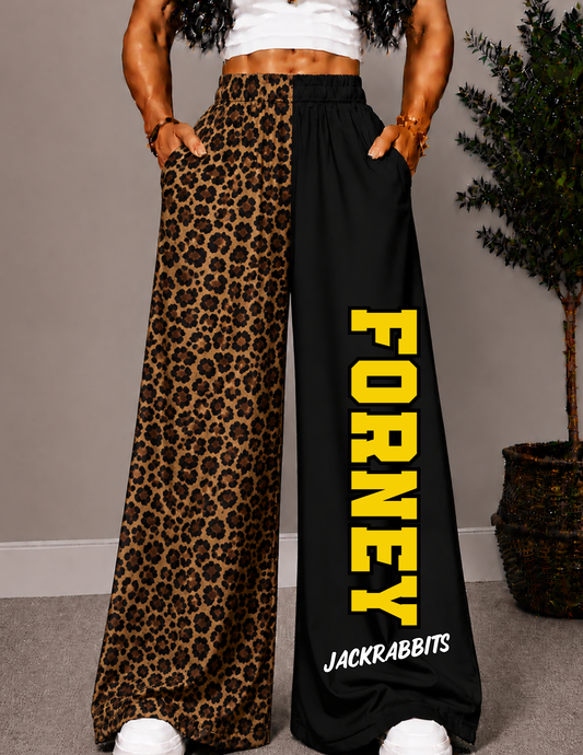 FORNEY CHECKERED WIDE LEG PANTS -3L