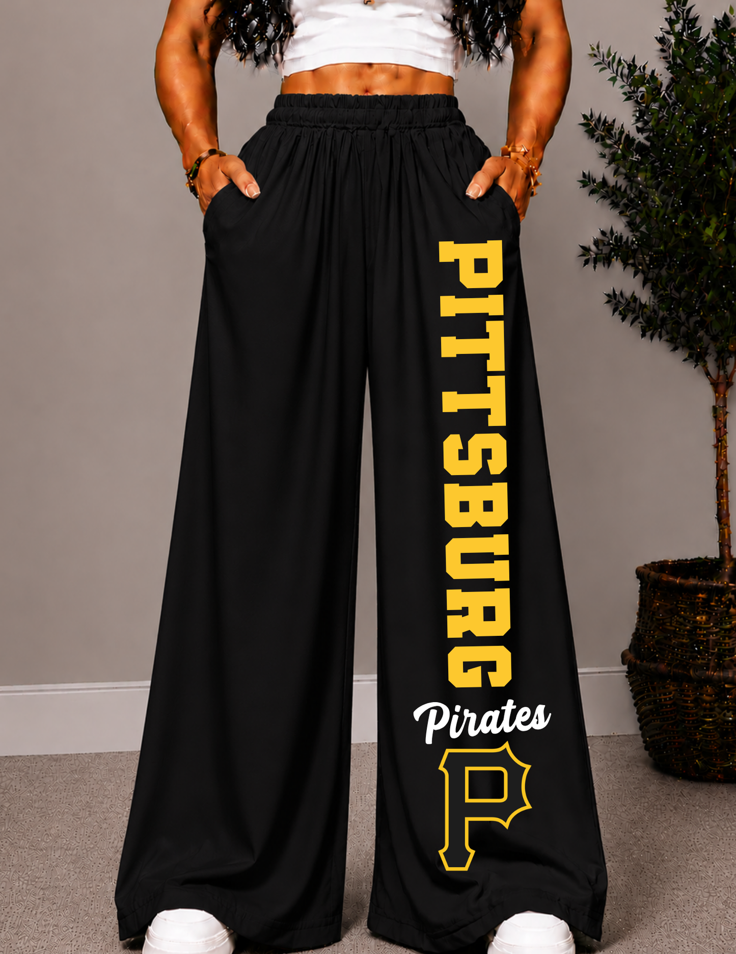PITTSBURG WIDE LEG PANTS -1