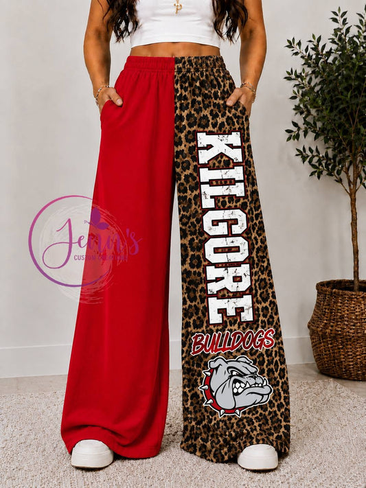 KILGORE LEOPARD WIDE LEG PANTS -K3