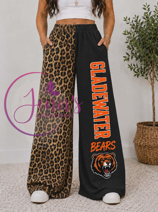 GLADEWATER LEOPARD WIDE LEG PANTS -GW3