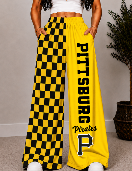 PITTSBURG WIDE LEG PANTS -4