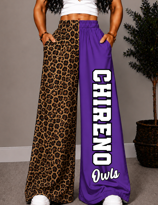 CHIRENO CHECKERED WIDE LEG PANTS -3L