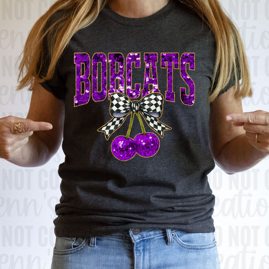 BOBCATS SEQUIN CHERRY