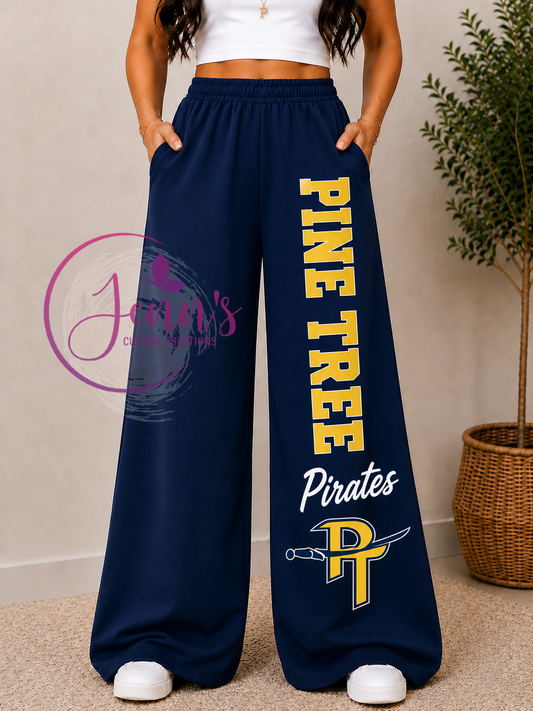 PINE TREE WIDE LEG PANTS -PT1