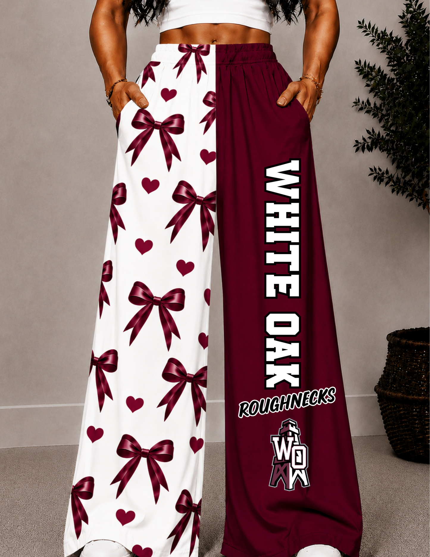 WHITE OAK WIDE LEG PANTS -3B