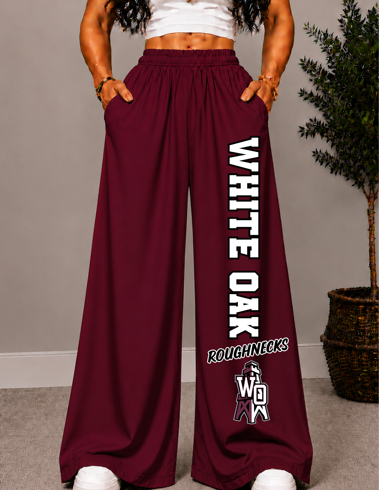 WHITE OAK WIDE LEG PANTS -1