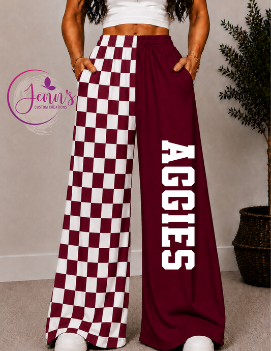 AGGIES WIDE LEG PANTS -1