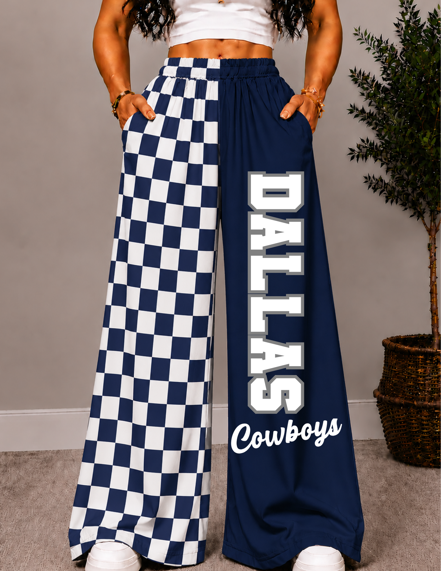 D.COWBOYS WIDE LEG PANTS -1