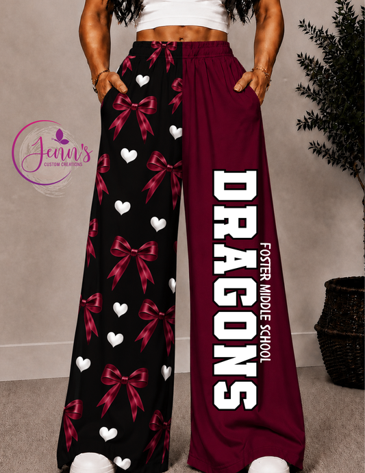 FMS WIDE LEG PANTS -3BBLACK