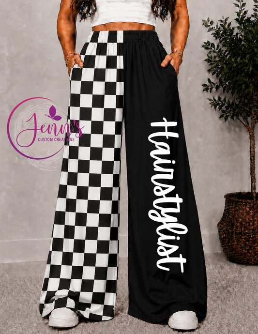 HAIRSTYLIST WIDE LEG PANTS