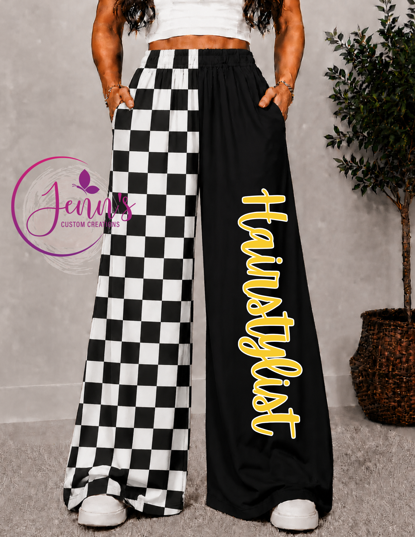 HAIRSTYLIST WIDE LEG PANTS
