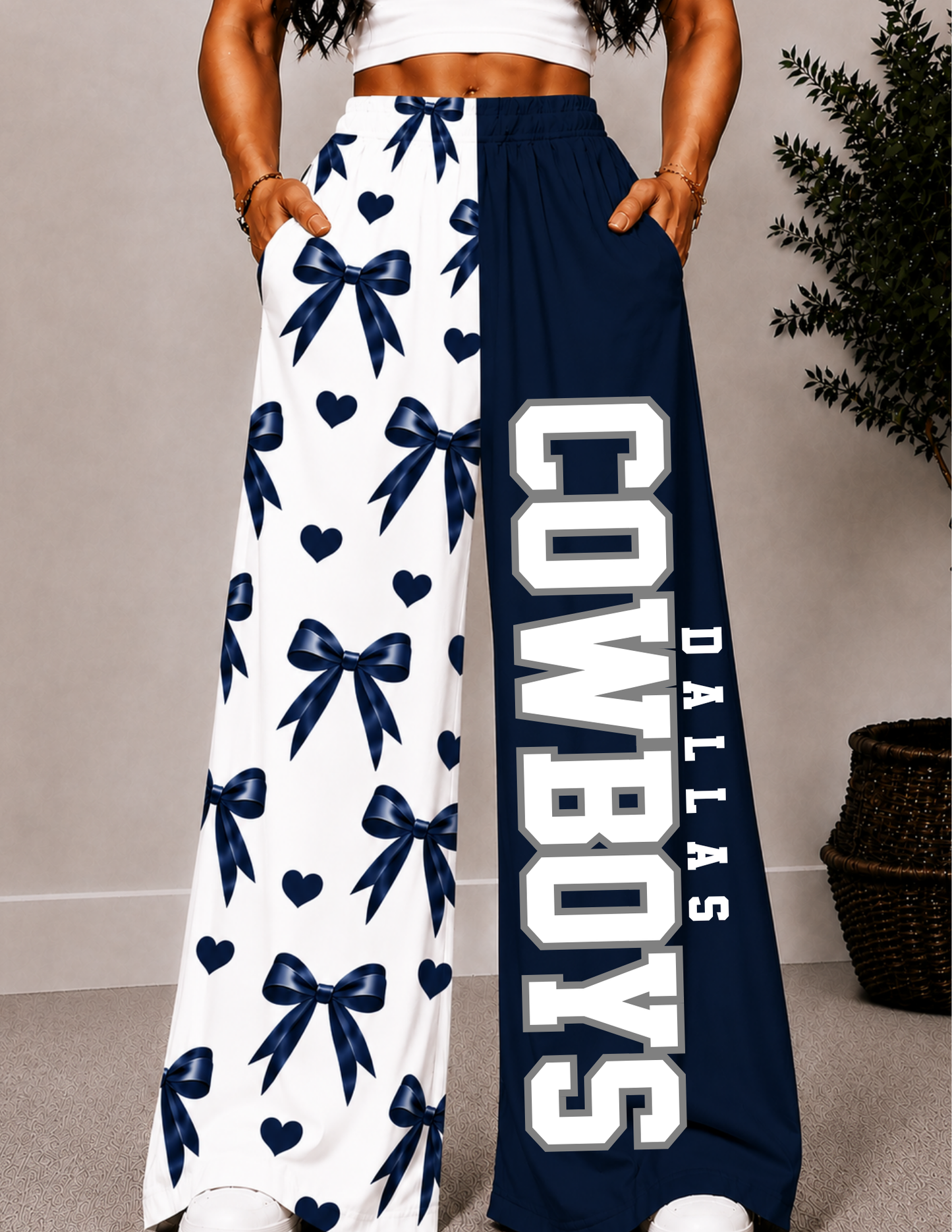 D.COWBOYS WIDE LEG PANTS -3b
