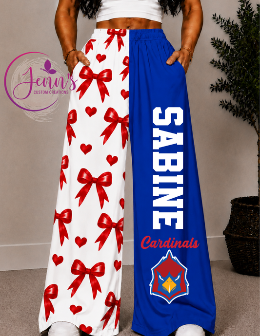 SABINE WIDE LEG PANTS -3B RED